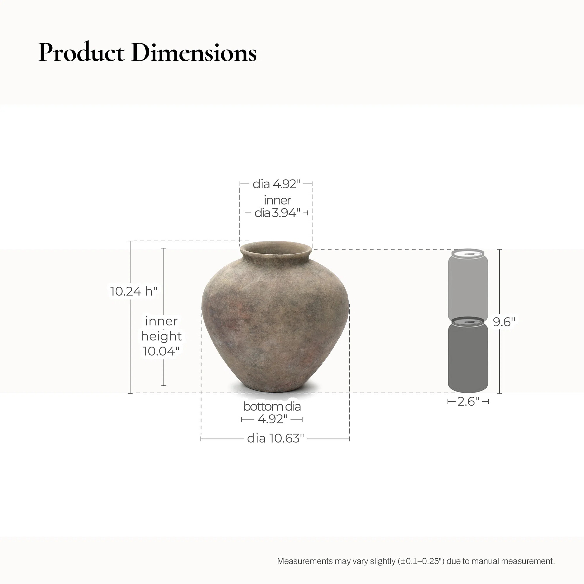 Rustic Ceramic Vase, Terracotta Pot Home Decor with Earthy Gray-Brown Finish, Multi Shape & Size ... | Wayfair North America