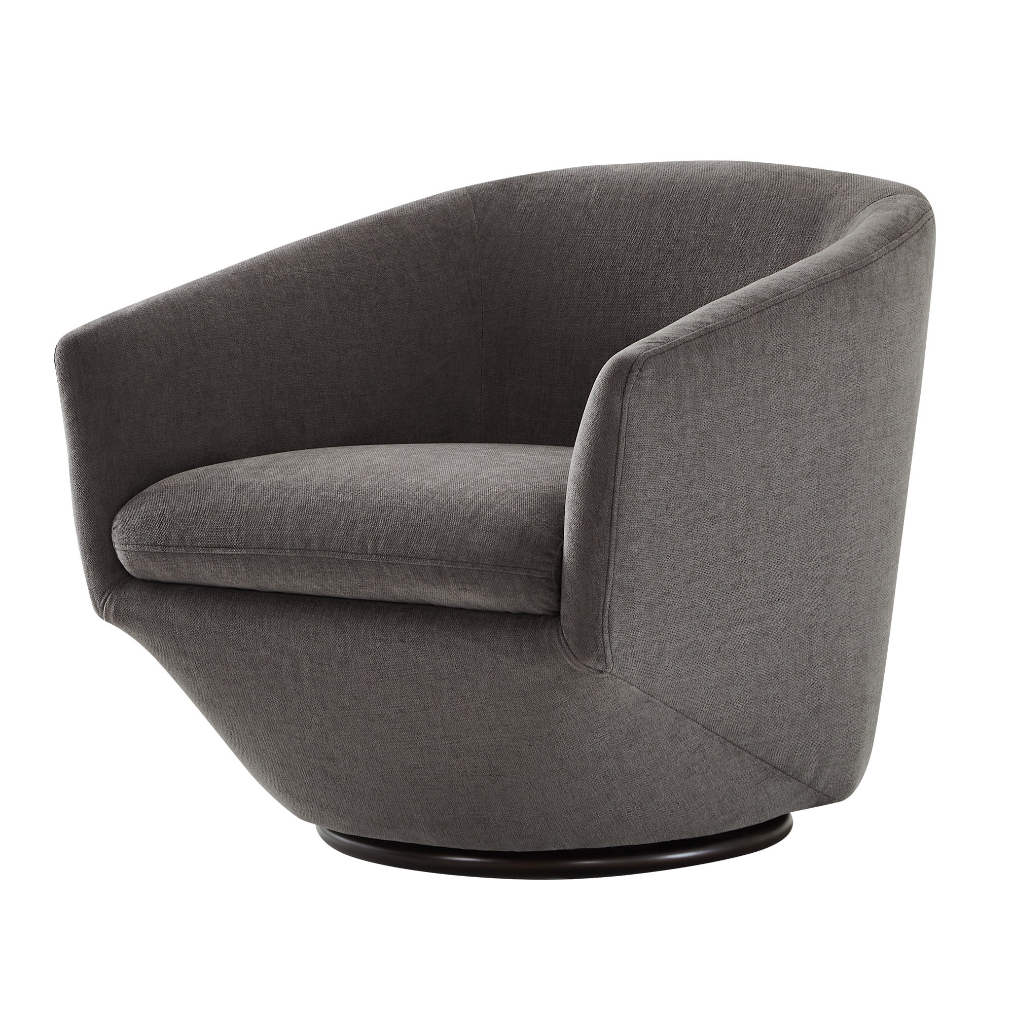 CHITA Swivel Accent Chair Barrel Chair, Fabric in Dark Gray - Walmart.com | Walmart (US)
