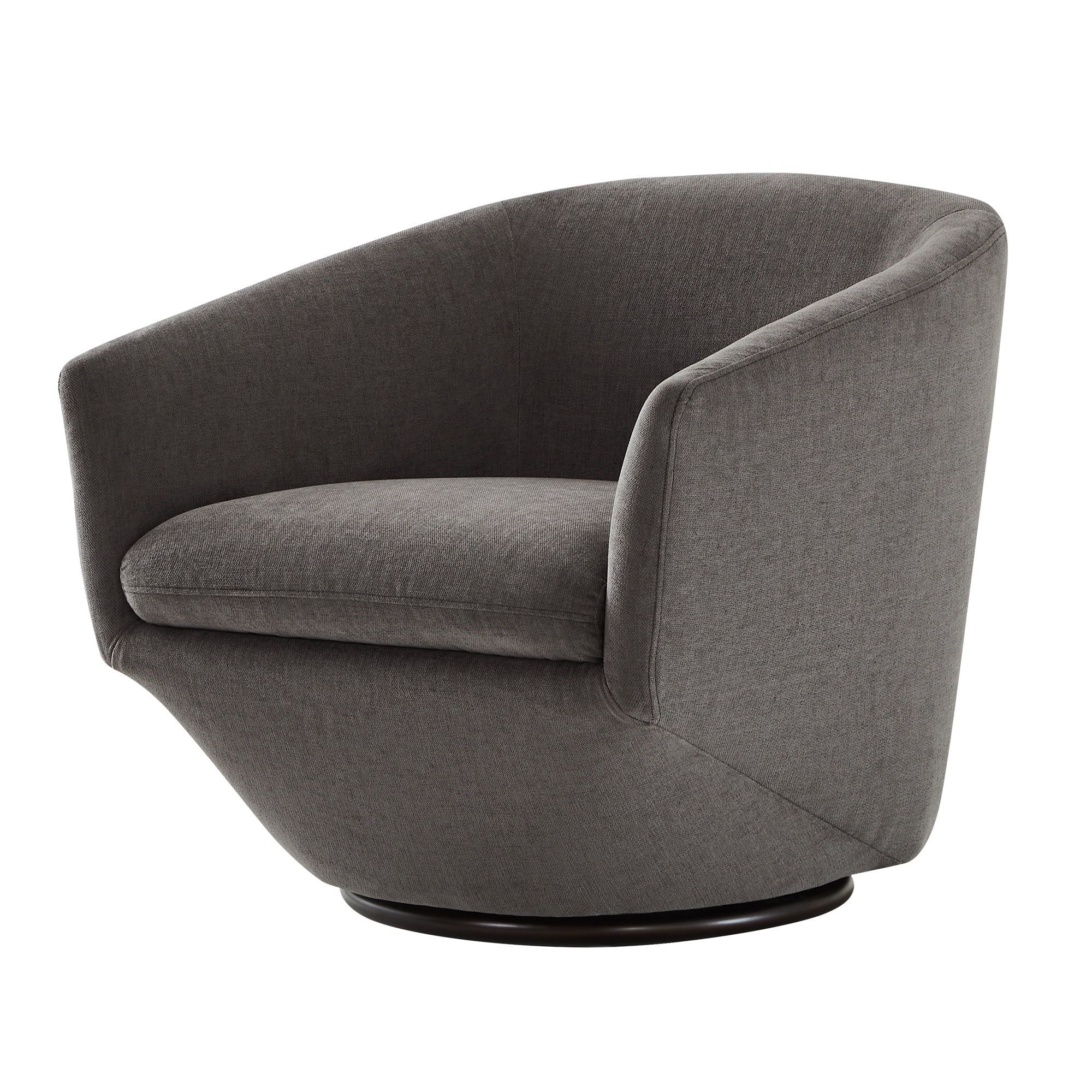 CHITA Swivel Accent Chair Barrel Chair, Fabric in Dark Gray - Walmart.com | Walmart (US)