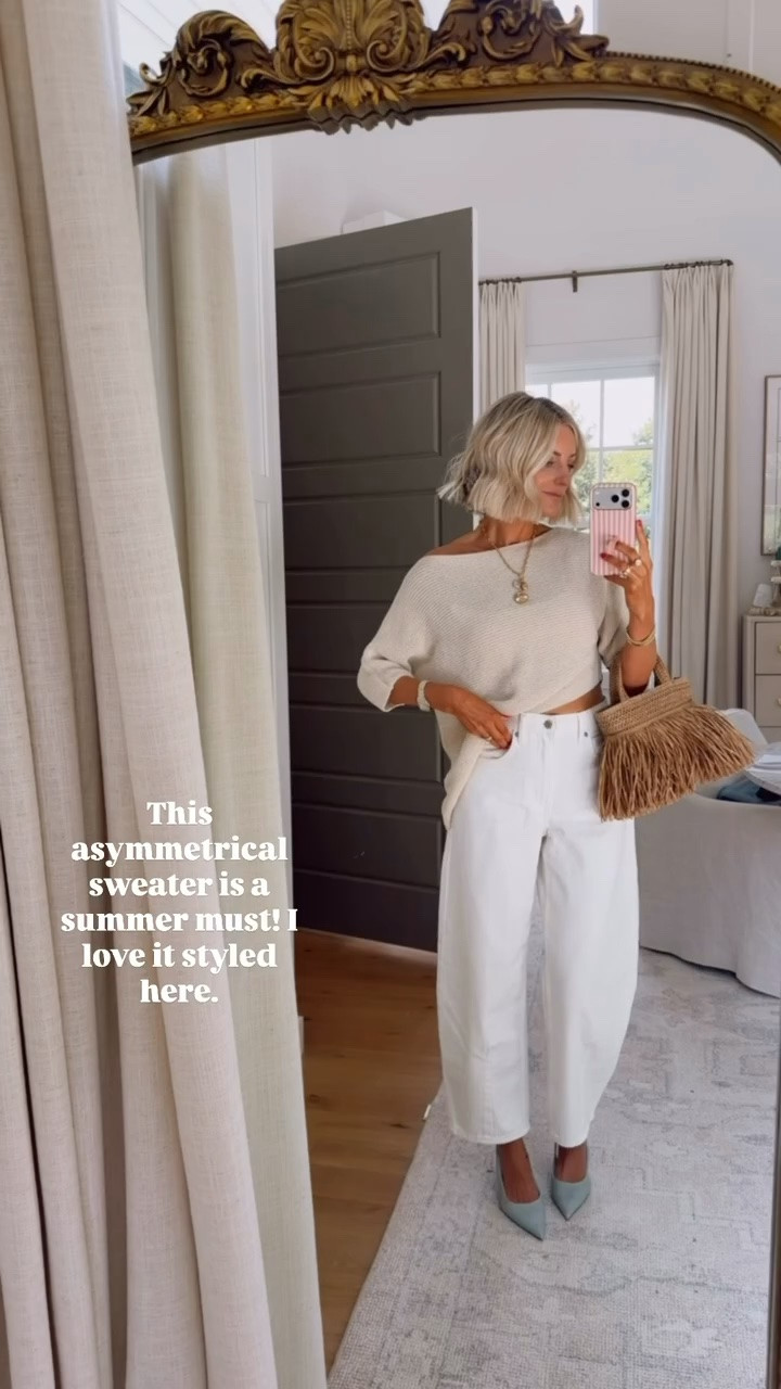 Love the shape of this top! So many ways you could style it this season! Wearing S/4.

Loverly Grey, Zara, Target find, white barrel jeans, white barrel denim

#LTKootd #LTKSeasonal