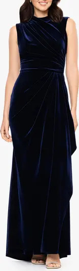 Ruched Velvet Column Gown | Nordstrom