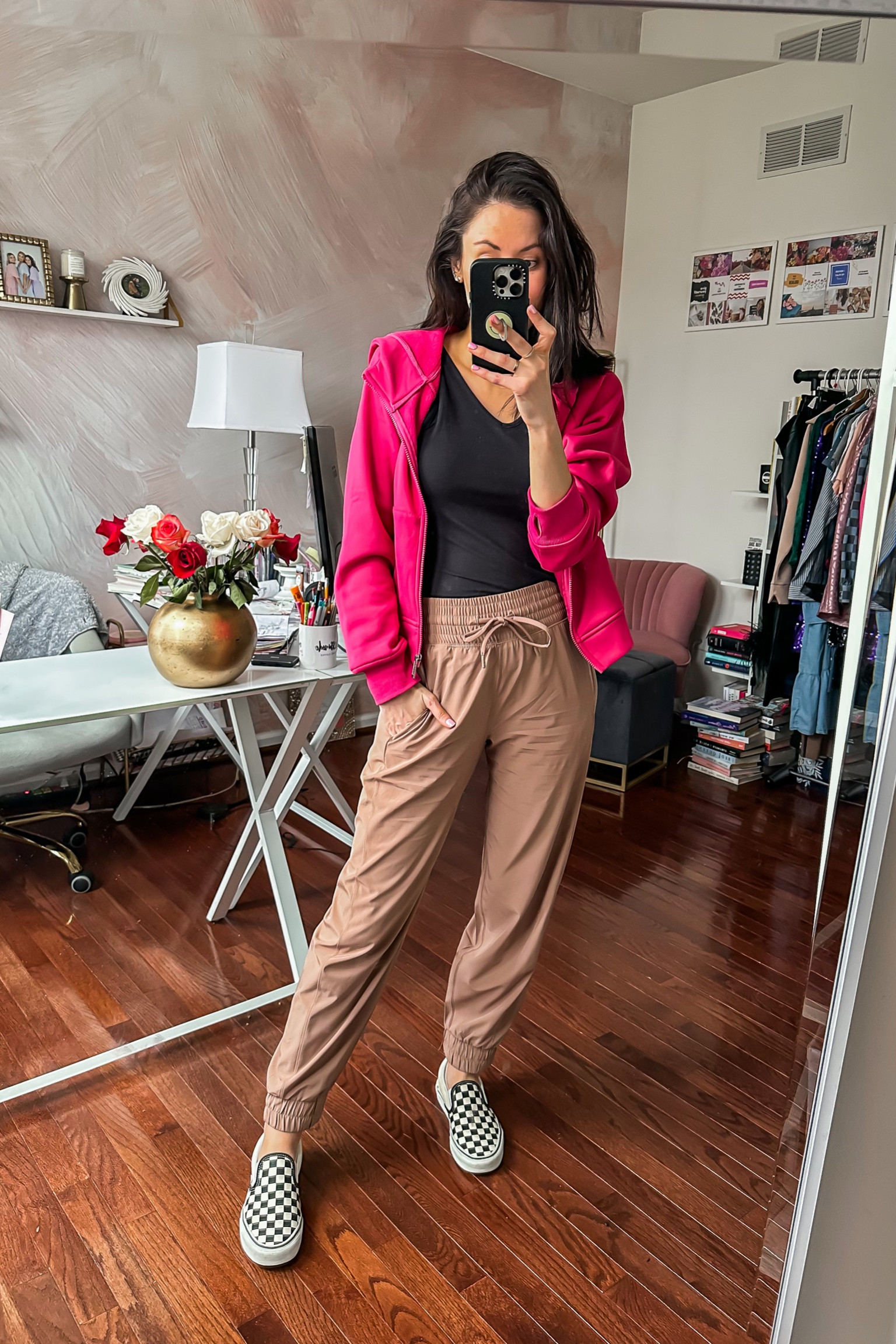 Incredible sweat wicking, STRETCHY Abercrombie YPB joggers — 10/10 😍 Paired with a black Tommy John tank + Lululemon inspired scuba full zip jacket under $40! 🙌🏼 #LTKSale

#LTKtravel #LTKunder50