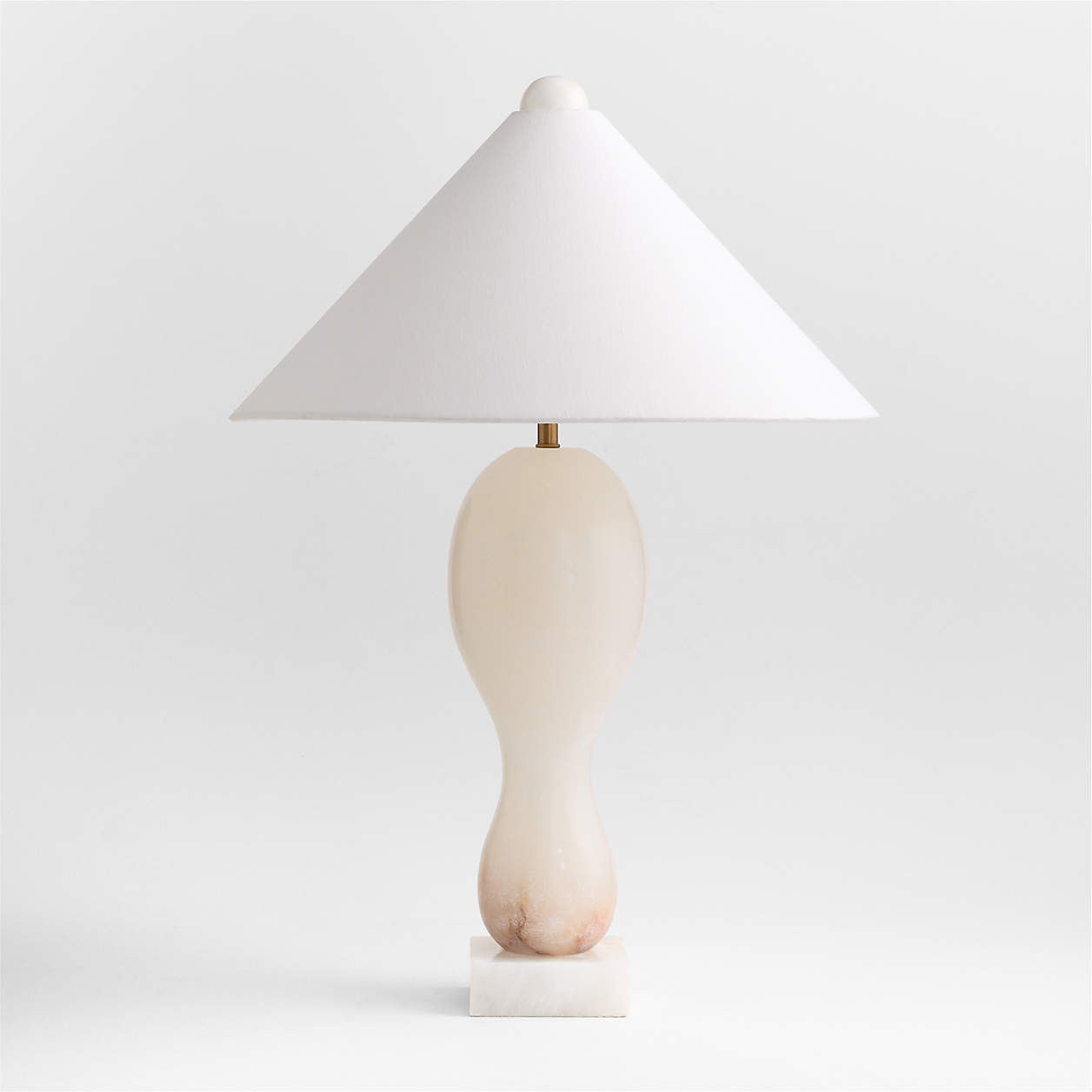 Seraph Alabaster Table Lamp with Fabric Shade 27.2" | Crate & Barrel | Crate & Barrel
