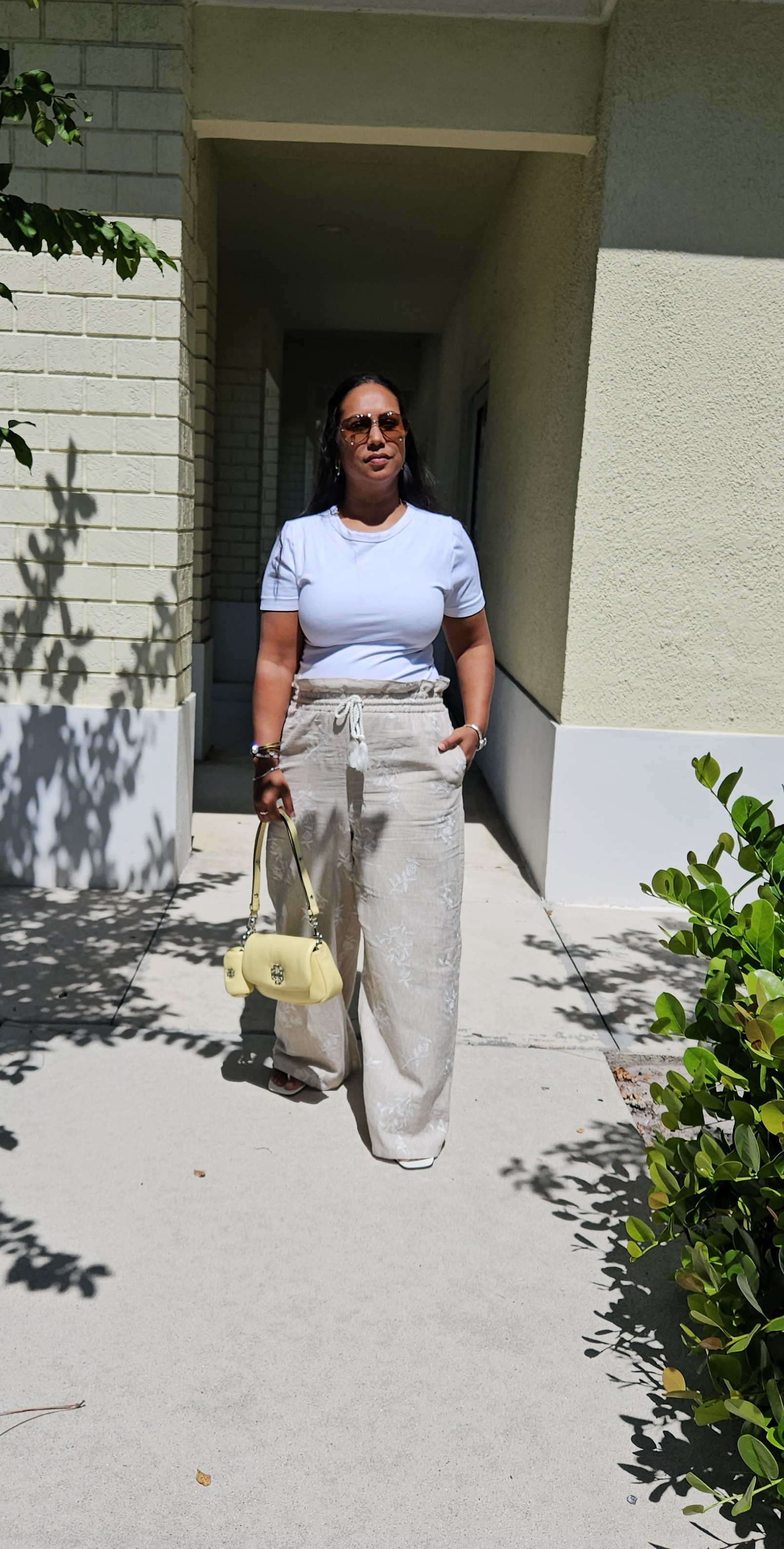 High waist pants and non see through tee! 

#LTKPetite #LTKMidsize #LTKOver40