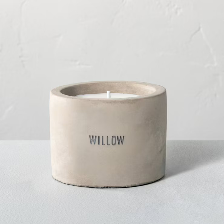 5oz Willow Soy Blend Mini Cement Candle - Hearth & Hand™ with Magnolia | Target