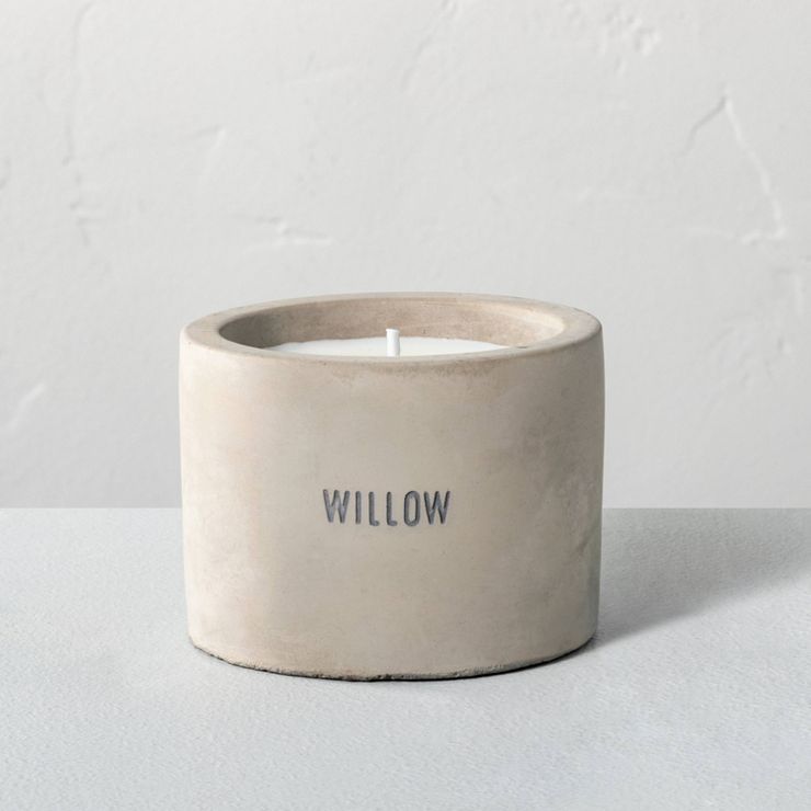 Mini Cement Willow Soy Blend Jar Candle Gray 5oz - Hearth & Hand™ with Magnolia | Target