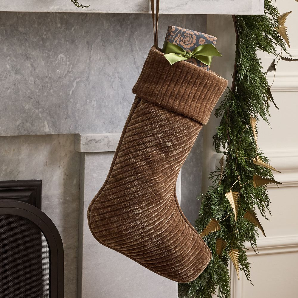 Corded Bias Velvet Stockings | West Elm (US)