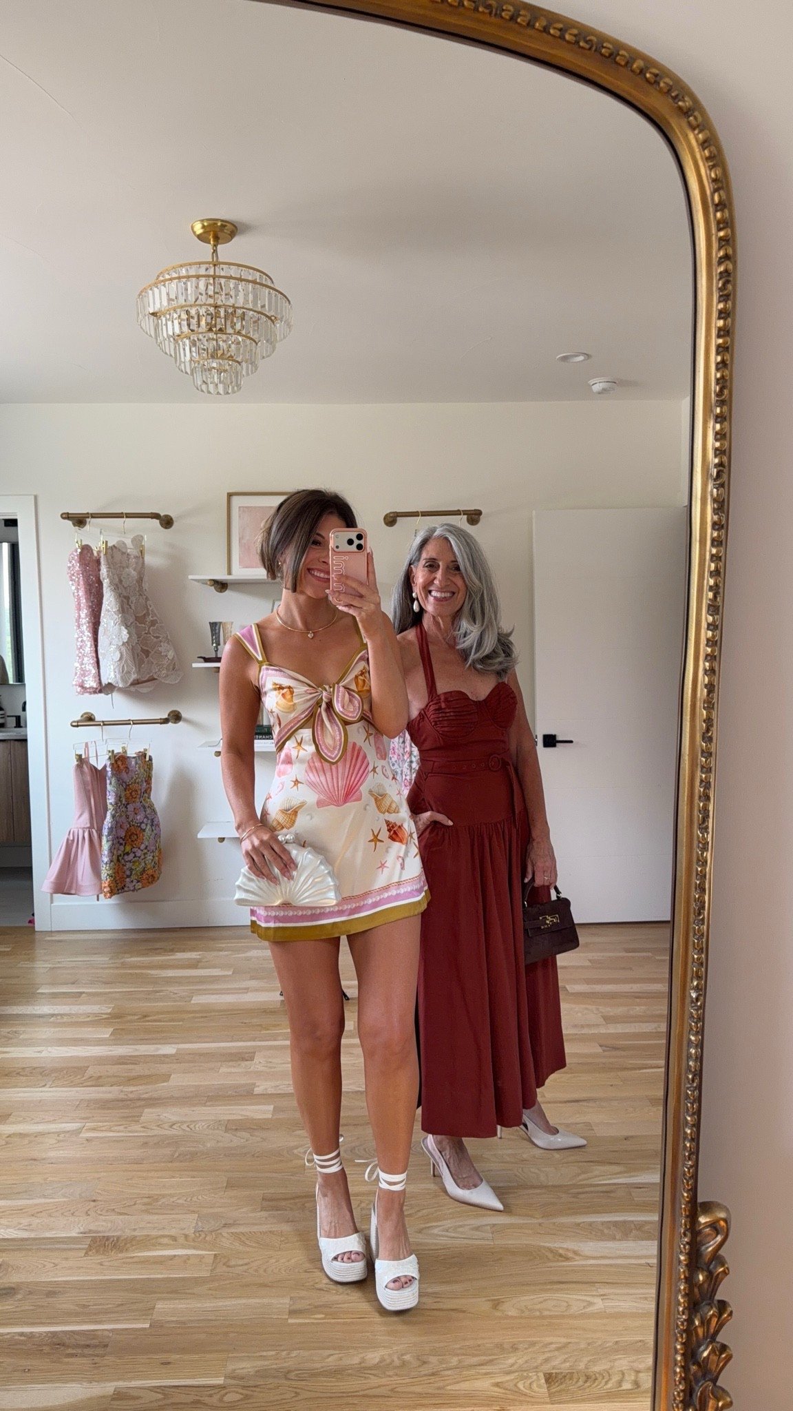 white mini with a pink seashell print and tie-front detail, rust maxi with a pleated bodice and halter neck. mom and me fall wedding guest dresses ✨

I’m 5’4” and wearing my usual size small/2 

mom is 5’4 and wearing a medium/6 

astr: emerson15

fall wedding guest dresses, wedding guest dresses, cocktail dresses, semi-formal dresses, black tie wedding guest dresses, destination wedding guest dresses, garden party dresses, wedding guest outfit ideas, mom & me outfits, mom & me dresses, matching outfits, mother daughter outfits, family photo outfits, wedding guest dresses, mother of the bride, mother of the groom, wedding guest outfit ideas

#LTKSeasonal #LTKgrwm #LTKWedding