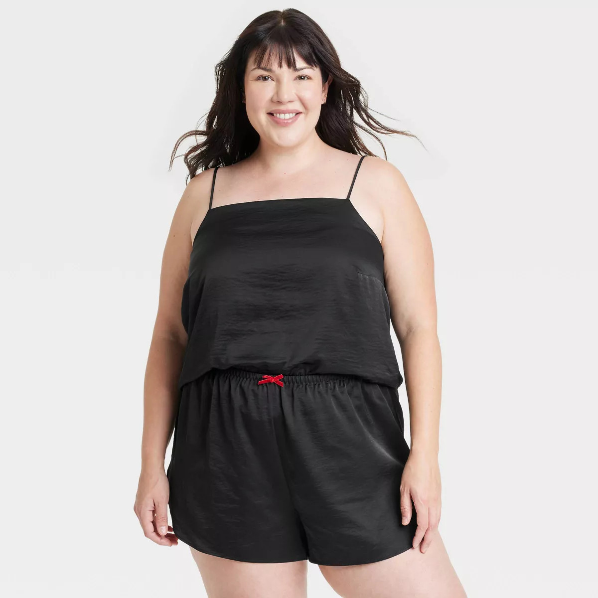Women's Satin Cami Top and Shorts Pajama Set - Auden™ Black 4X | Target