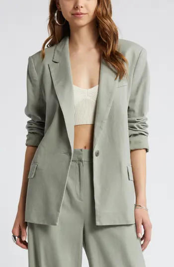 Linen Blend Blazer | Nordstrom