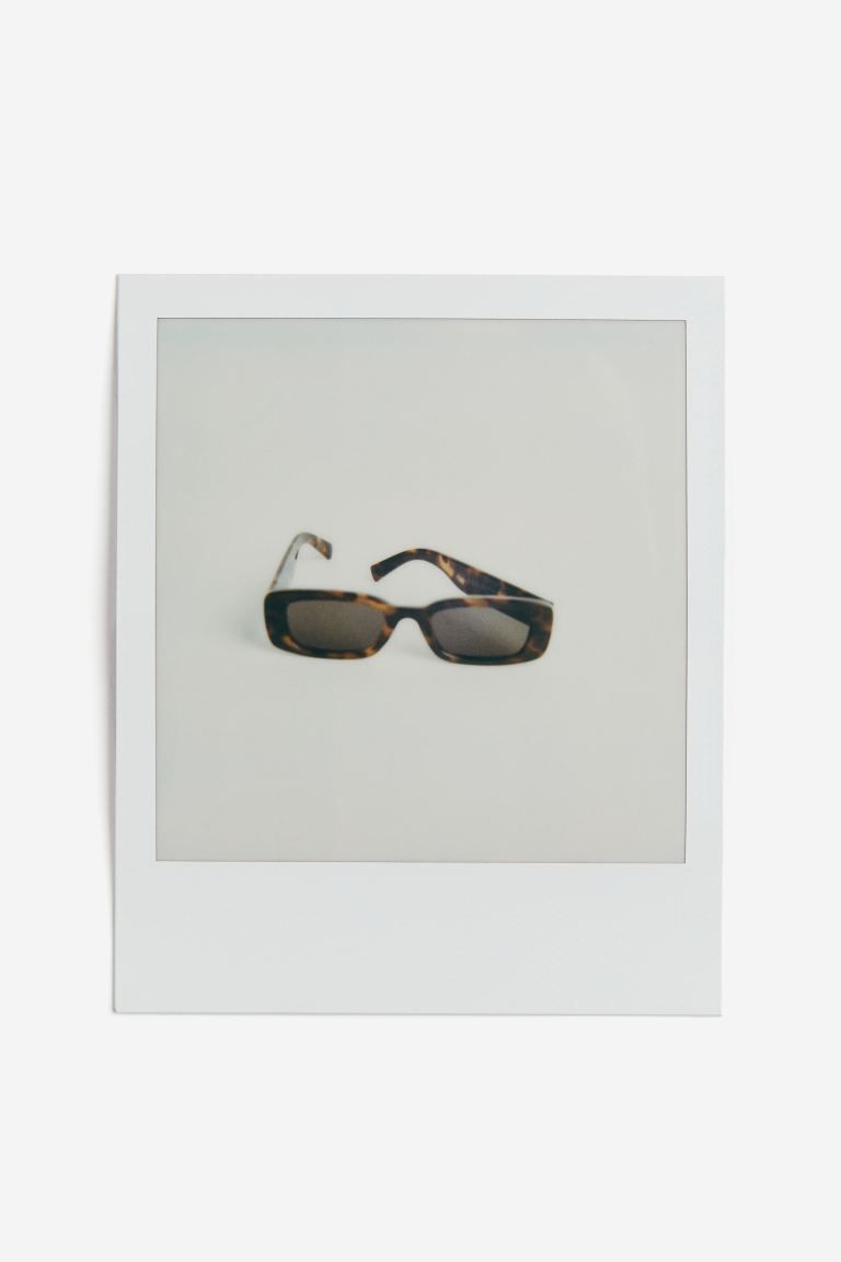 Rectangular sunglasses - Brown/Tortoiseshell-patterned
 - Ladies | H&M GB | H&M (UK, MY, IN, SG, PH, TW, HK)