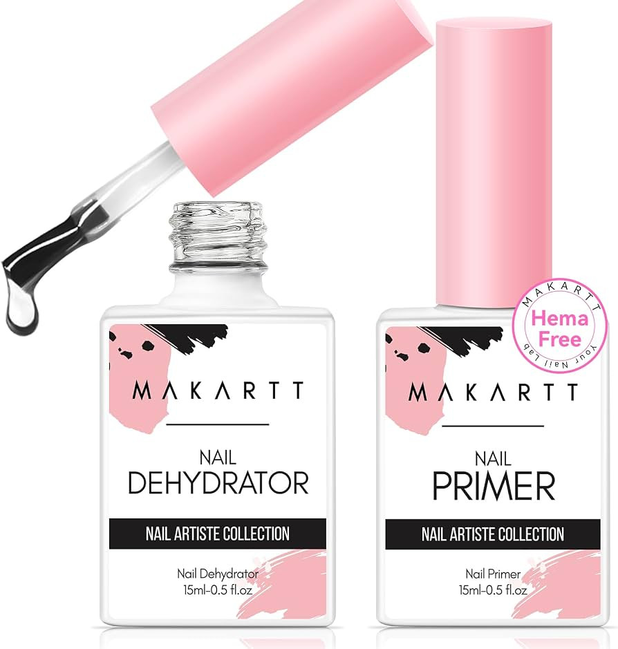 Makartt Nail Dehydrator and Primer Set: Acid Free Air Dry Professional Long-lasting Nail Prep Hem... | Amazon (US)