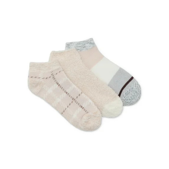 Joyspun Women's Double Layer Low Cut Lounge Socks, 3-Pack, Fits Shoe Sizes 4-10 | Walmart (US)