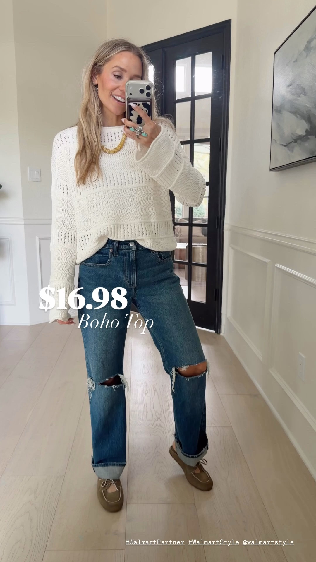 ✨SCROLL TO SHOP✨
This cutie boho top on Walmart for only $16.98!🤍✨☀️

Size: M / went up 1 size 

#WalmartPartner #WalmartStyle @walmartstyle 