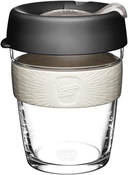KeepCup Brew, Reusable Coffee Cup - Tempered Glass and Splashproof Sipper, M 12oz/340ml - Qahwa | Amazon (US)