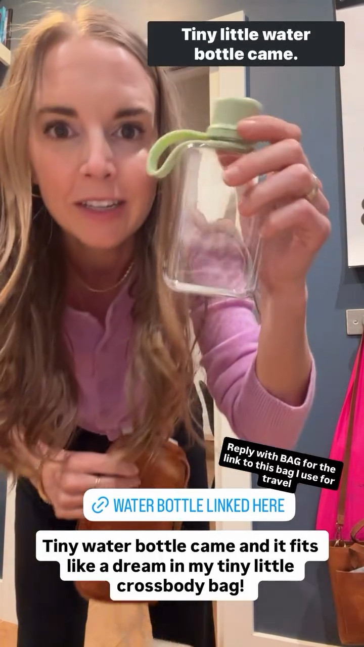 Tiny water bottle came and it fits like a dream in my tiny little crossbody bag!
If you want to pack light, but MUST have some water with you, this mini water bottle might be it!

#LTKTravel