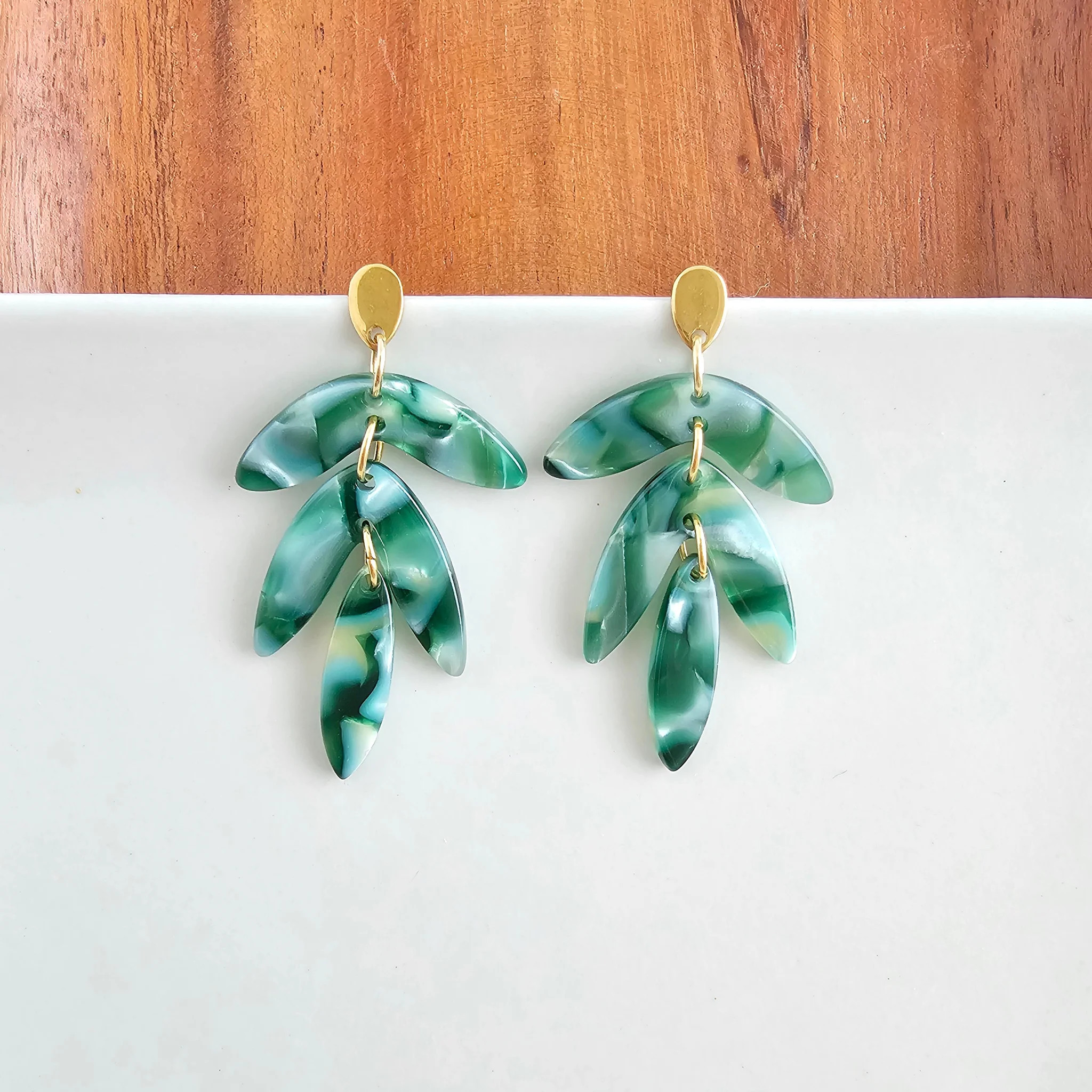 Mini Kailani Earrings - Palm Lustre | Spiffy & Splendid