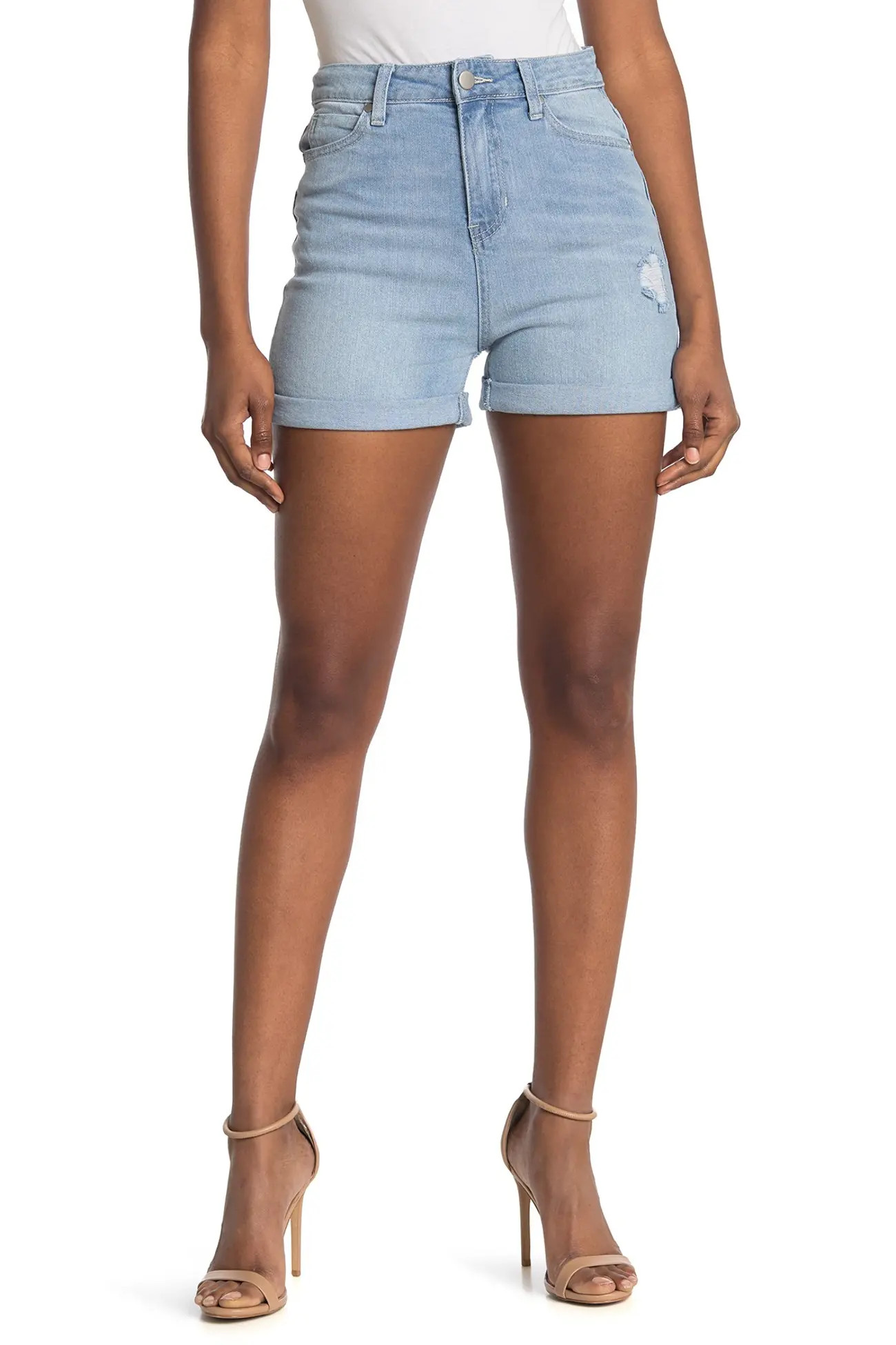 Denim Rolled Hem Sustainable Denim Shorts | Nordstrom Rack