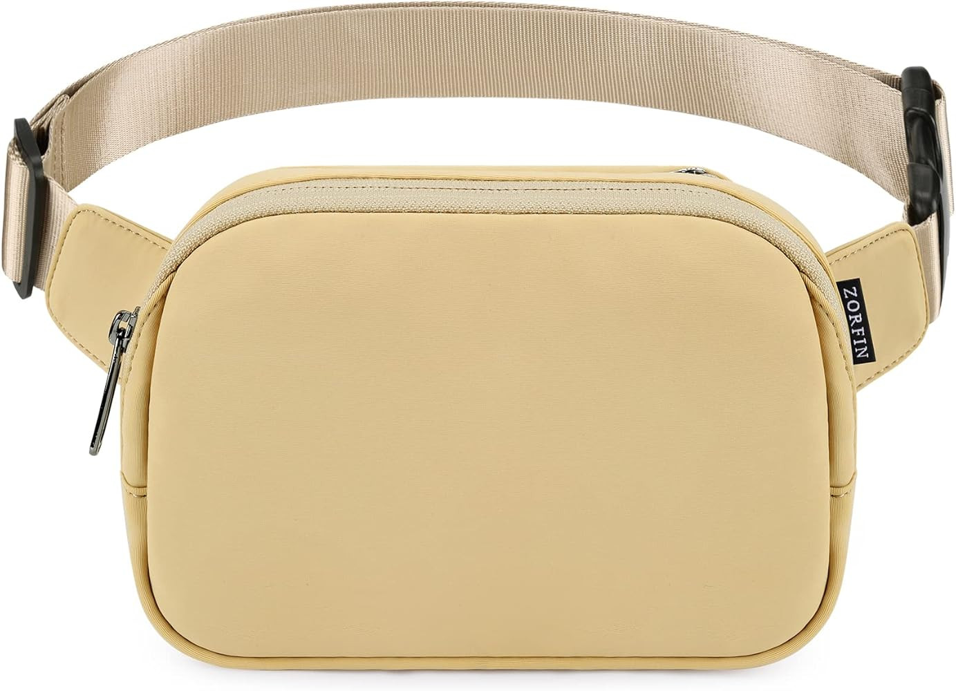 ZORFIN Belt Bag for Women Men Fashionable Crossbody Fanny Packs for Women with Adjustable Strap for Hiking Running Travel (Khaki) | Amazon (US)