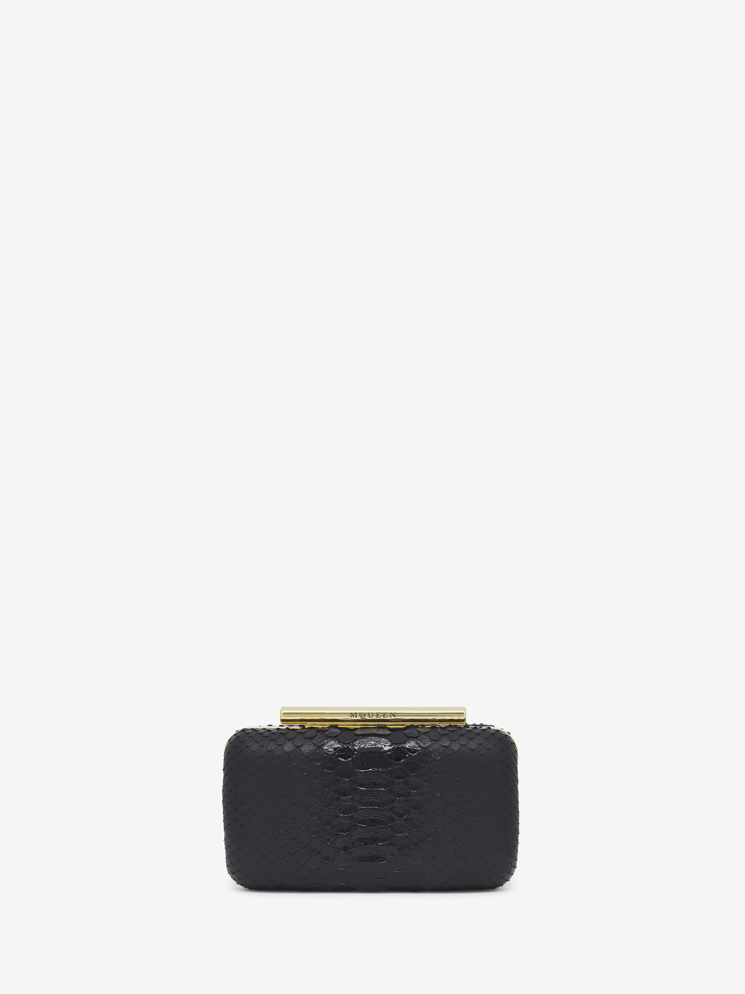 Women's McQueen T-Bar Box Clutch in Black | Alexander McQueen
