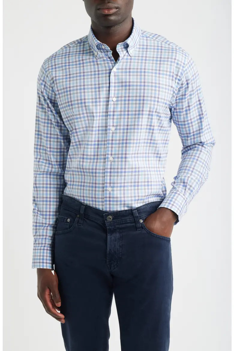 Felix Gingham Check Performance Twill Button-Down Shirt (Men) | Nordstrom | Nordstrom