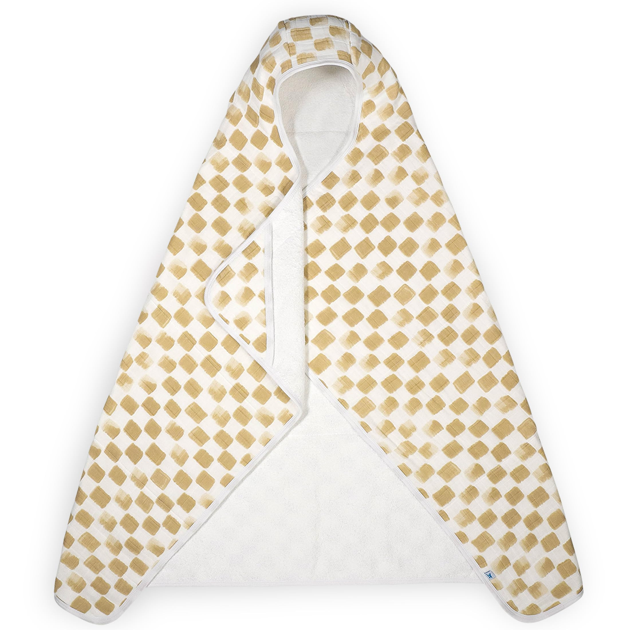 Little Unicorn Cotton Muslin & Terry Hooded Towel, Larger Size 1-6 Years (Tan Gingham) | Amazon (US)