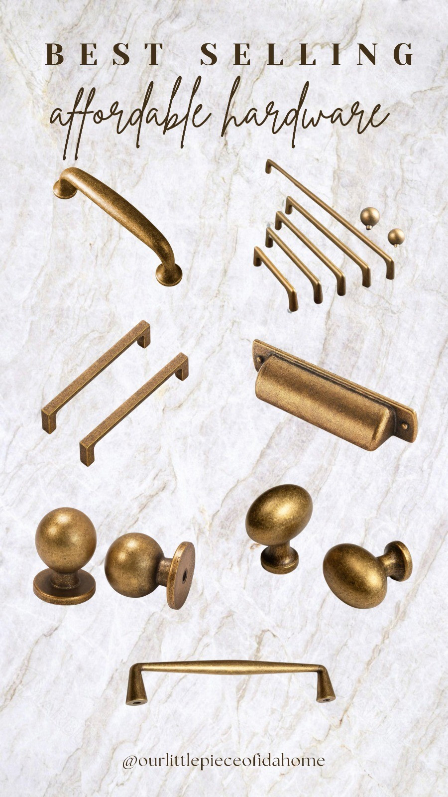 Sharing my viral Amazon hardware you have loved. The antique brass is even more stunning in person. Such a great value with some pieces starting just under $2 dollars. In my kitchen, I use the round knobs as well as the 57 and 12 inch pulls.

#LTKSaleAlert #LTKHome #LTKStyleTip