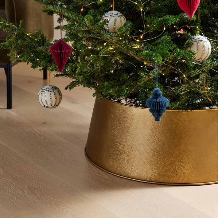 Hammered Metal Tree Collar | West Elm (US)