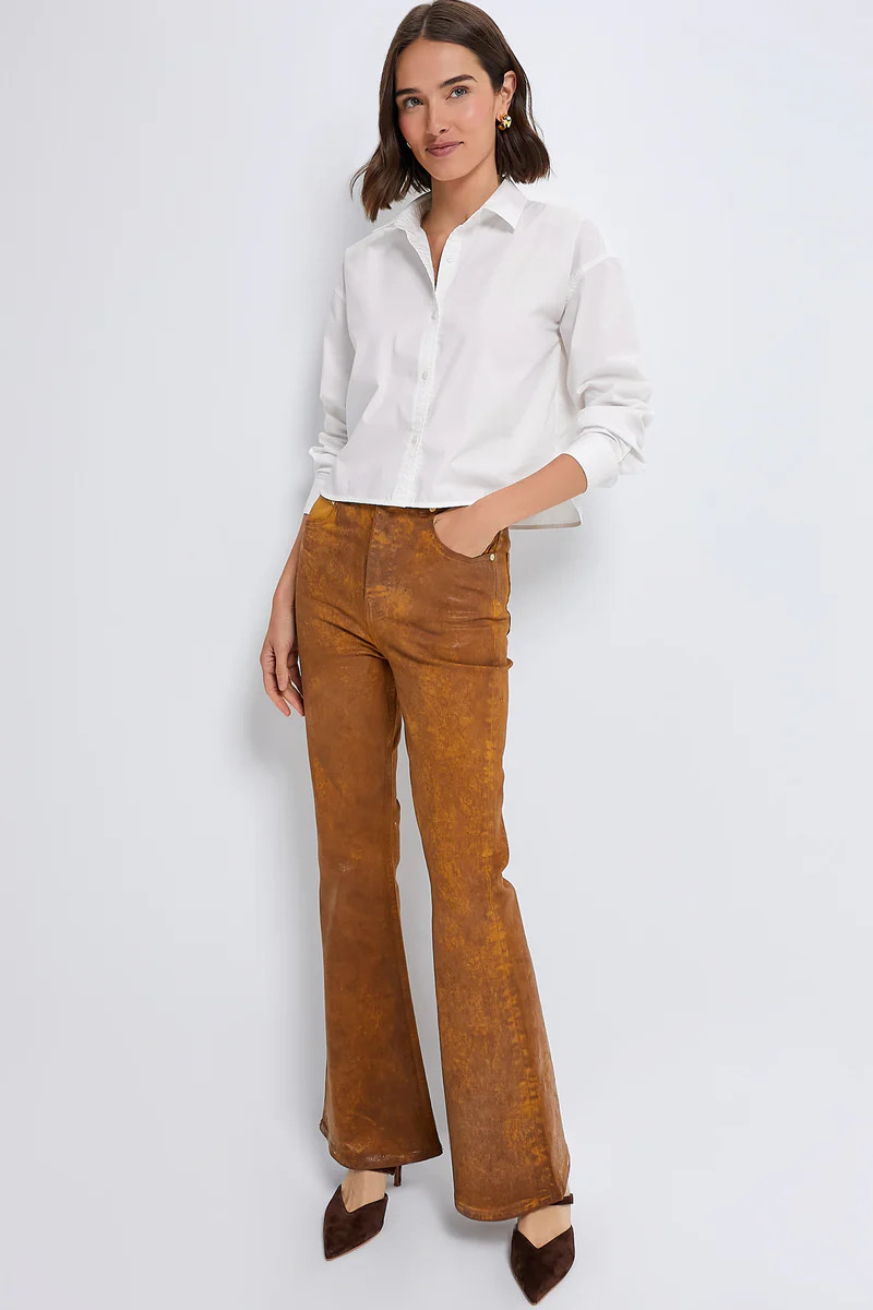 White Cropped Jasper Button Down | Tuckernuck (US)