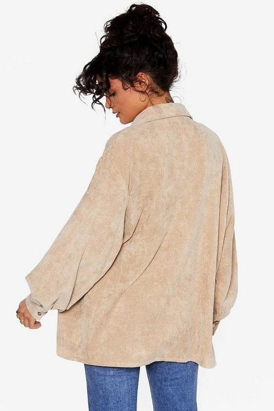 Button Down Oversized Corduroy Shirt | Nasty Gal (US)
