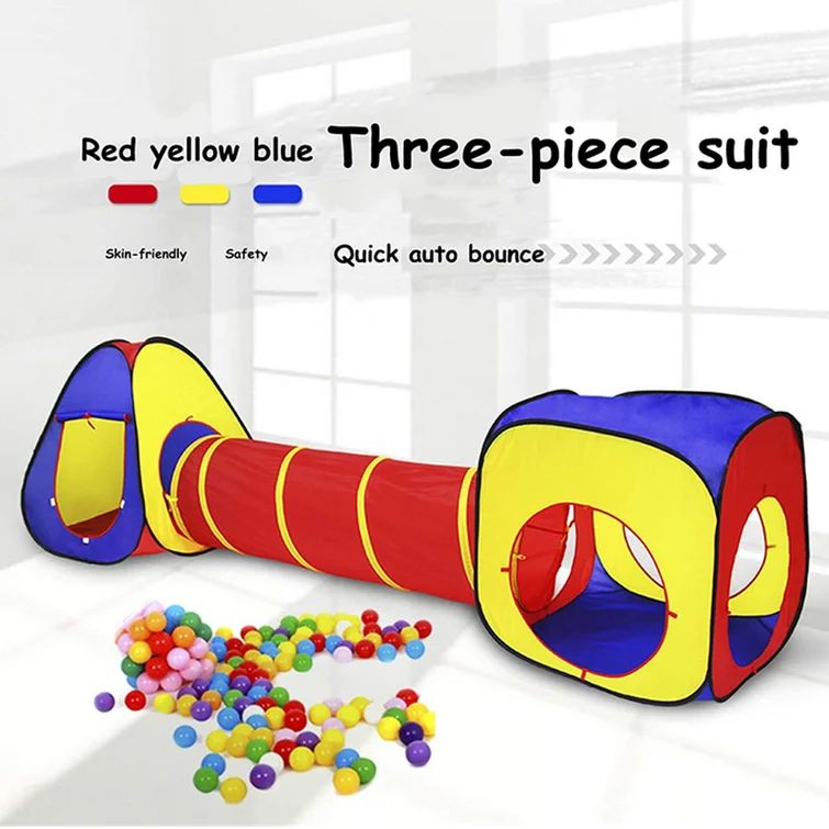 9'4" x 3' Indoor / Outdoor Polyester Pop-Up Play Tunnel with Carrying Bag | Wayfair North America