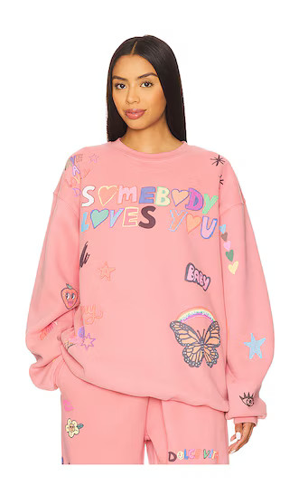 Somebody Loves You Sweatshirt in Pink | Revolve Clothing (Global)