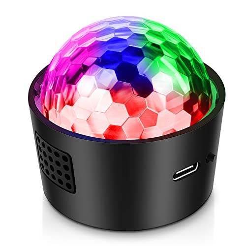 Mini Disco Ball Light,Rechargeable Party Lights,Sound Activated Strobe DJ Light,Portable Battery ... | Amazon (US)