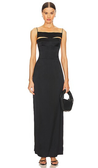 Bevza Dana Dress in Black. - size L | Revolve Clothing (Global)
