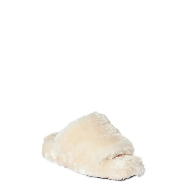 Calistoga Women’s Fuzzy Slide Slippers | Walmart (US)