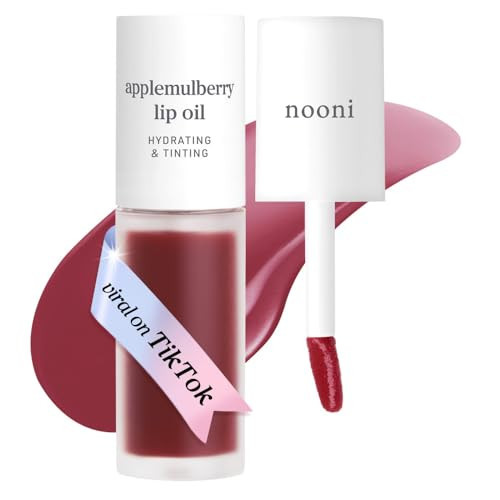 NOONI Korean Lip Oil - Applemulberry | Long-Lasting, Moisturizing, Plumping, Revitalizing for Dry Lips, Waterproof, No Peel Off, Korean Tint, Hydrating Lip Stain, Nourishing Crystal Clear, 0.12 FL Oz | Amazon (US)