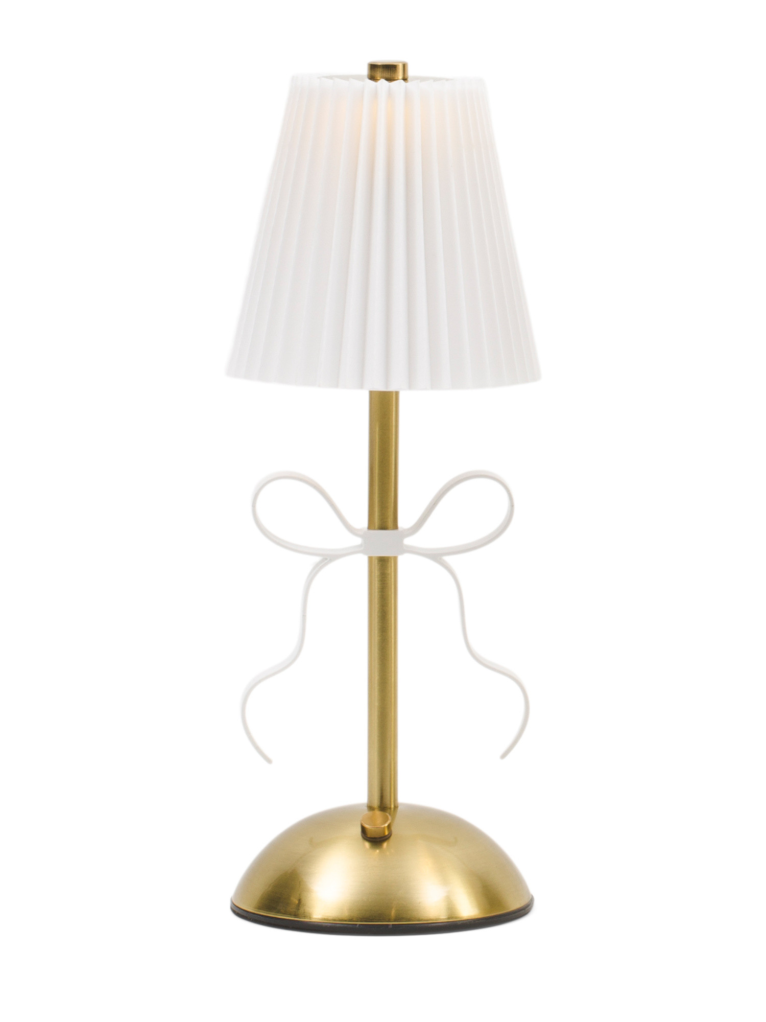 11.5in Bow Led Rechargeable Touch Lamp With Fluted Lampshade | Marshalls