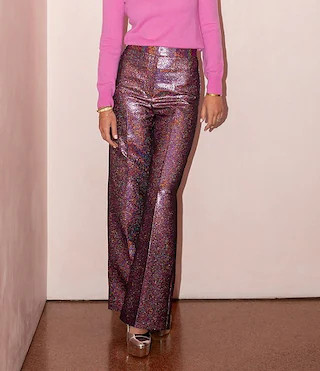 Antonio Melani x The Nat Note Sita Holographic Jacquard Metallic Straight Leg Pants | Dillard's | Dillard's