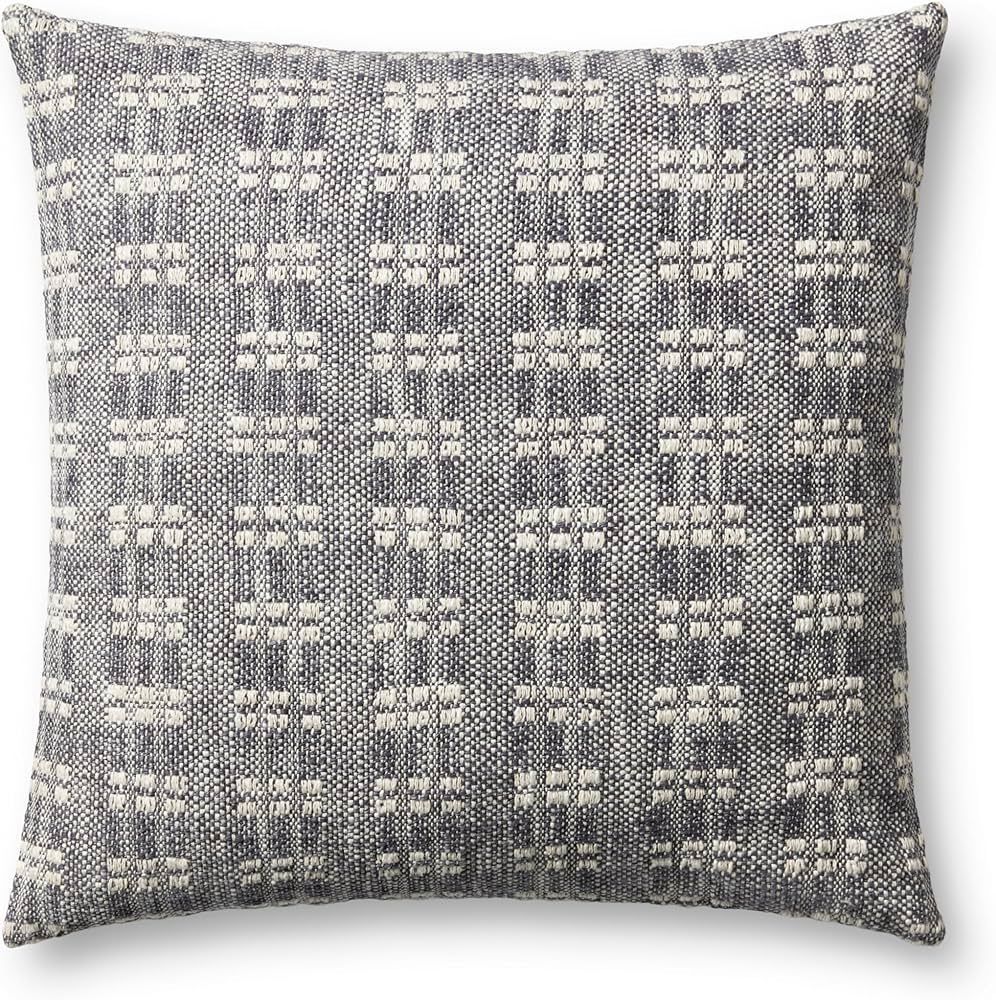 Loloi Magnolia Home by Joanna Gaines Bryn Collection PMH0062 Navy 22'' x 22'' Cover Only Pillow | Amazon (US)