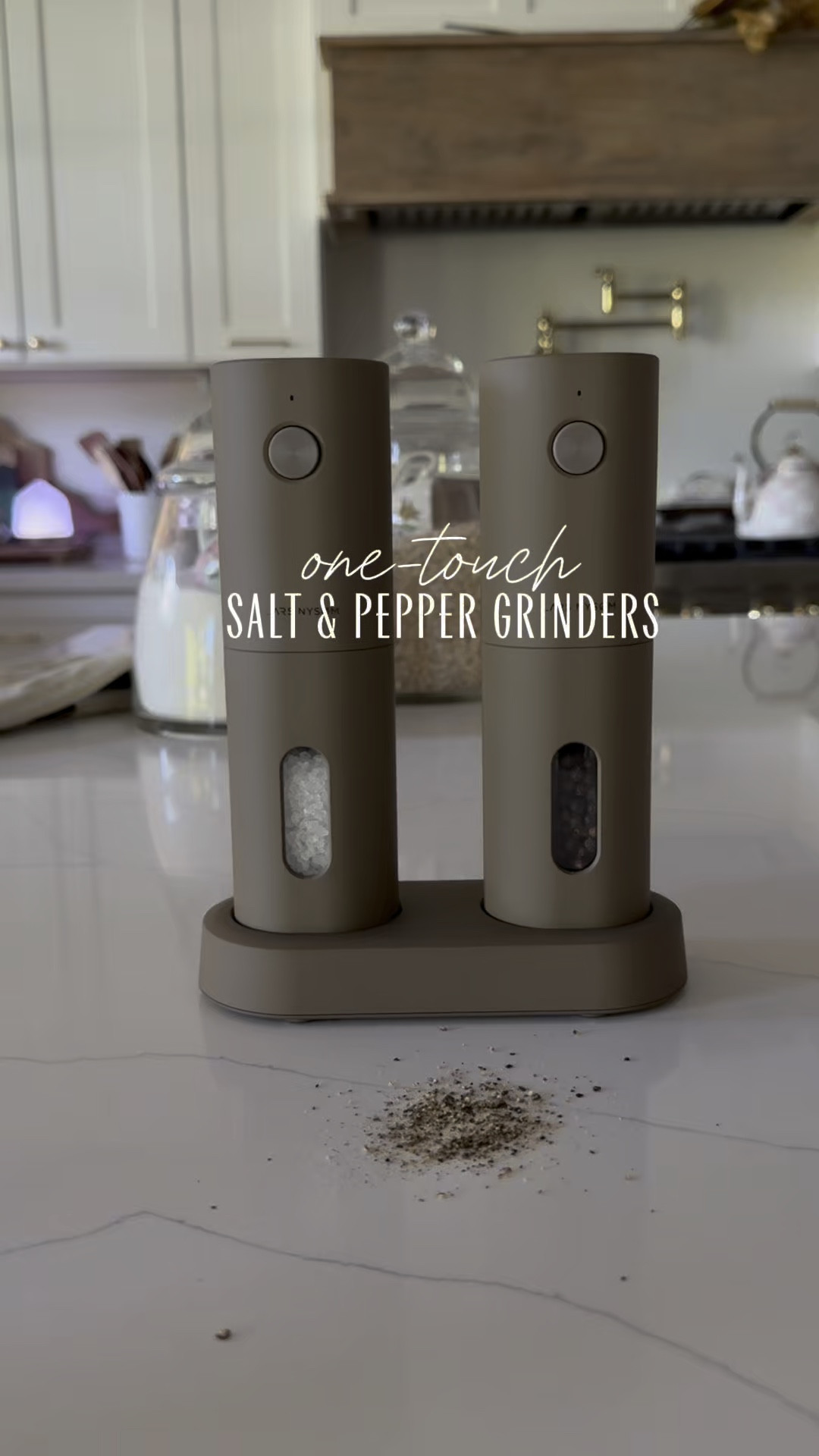 Season your dishes with precision using this aesthetic electric salt and pepper grinder set! Easy to use and refill, perfect for any kitchen. 🌿🌱 Best selling one-touch salt and pepper shakers for a reason!

Amazon finds | Amazon home | Amazon kitchen | kitchen gadgets | electric salt and pepper shakers | one touch salt and pepper grinders | kitchen favorites 

#LTKHome