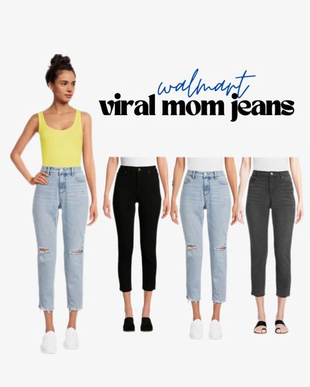 Viral mom jeans at Walmart! Run true to size 

#LTKstyletip #LTKsalealert #LTKfindsunder50