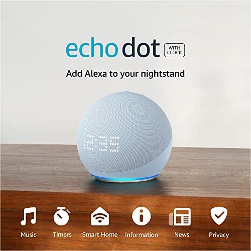 Amazon Echo Dot (5th Gen) with clock | Compact smart speaker with Alexa and enhanced LED display ... | Amazon (US)