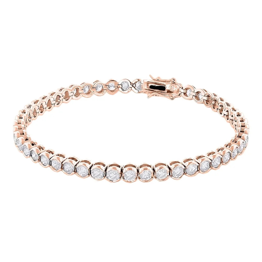 Cate & Chloe Joelle 18k Rose Gold Plated Tennis Bracelet with Simulated Diamond Crystals for Wome... | Walmart (US)