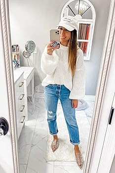 PRETTYGARDEN Women's Fashion Sweater Long Sleeve Casual Ribbed Knit Winter Clothes Pullover Sweat... | Amazon (US)