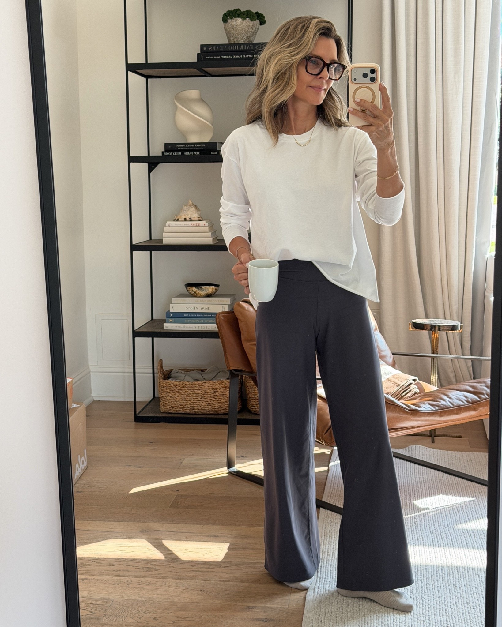 Meet my new favorite lounge pants! ￼I’m 5’6” wearing XS P yes CODE LTK20 through Sunday  
-white tee sz S

#LTKootd #LTKOver40 #LTKSaleAlert