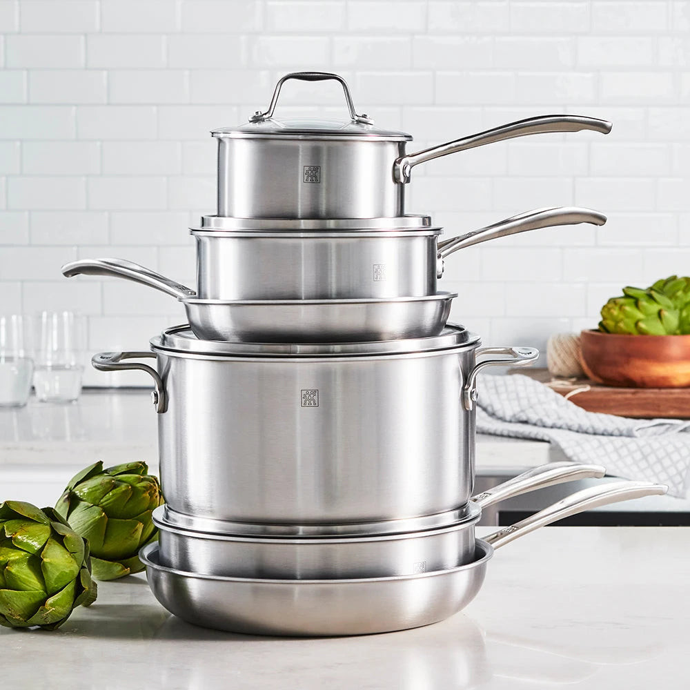 Zwilling Spirit 10-piece Stainless Steel Cookware Set | Sabavi Home