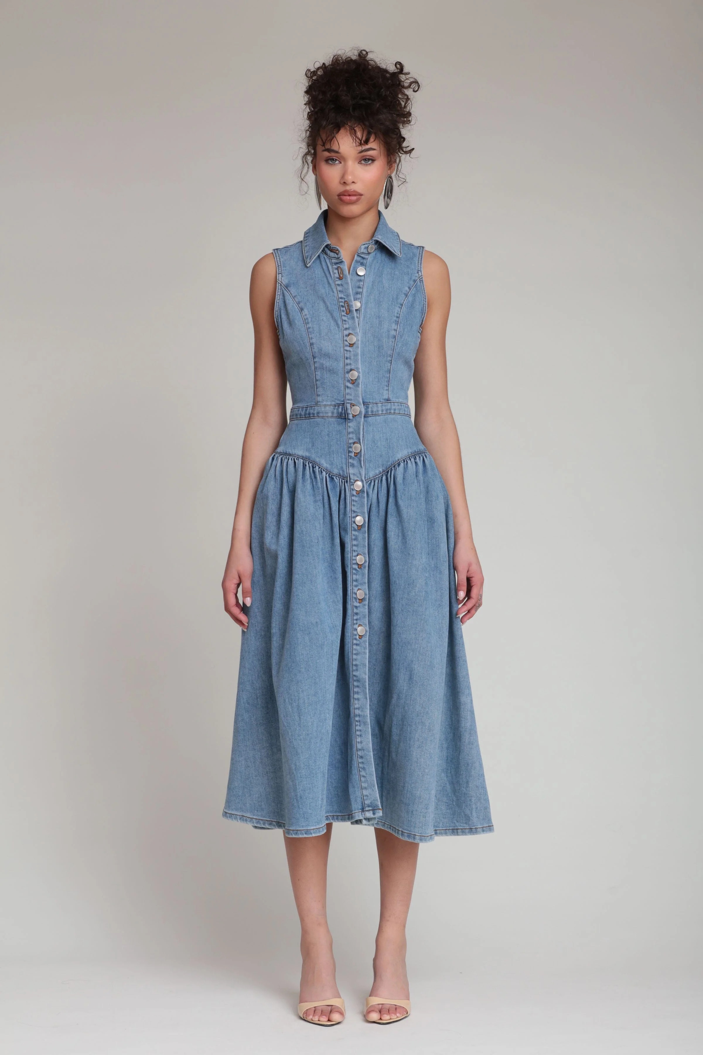 Denim Drop Waist Shirtdress | Avec Les Filles