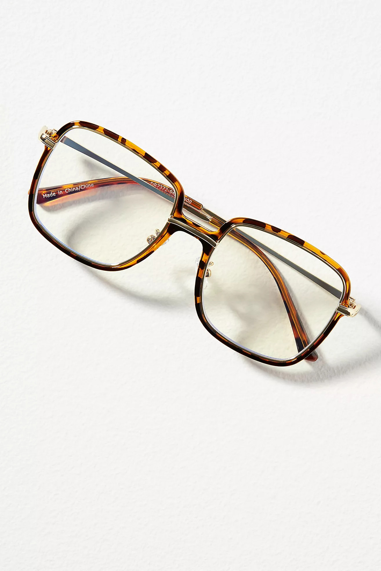 Tortoiseshell Trim Square Readers | Anthropologie (US)