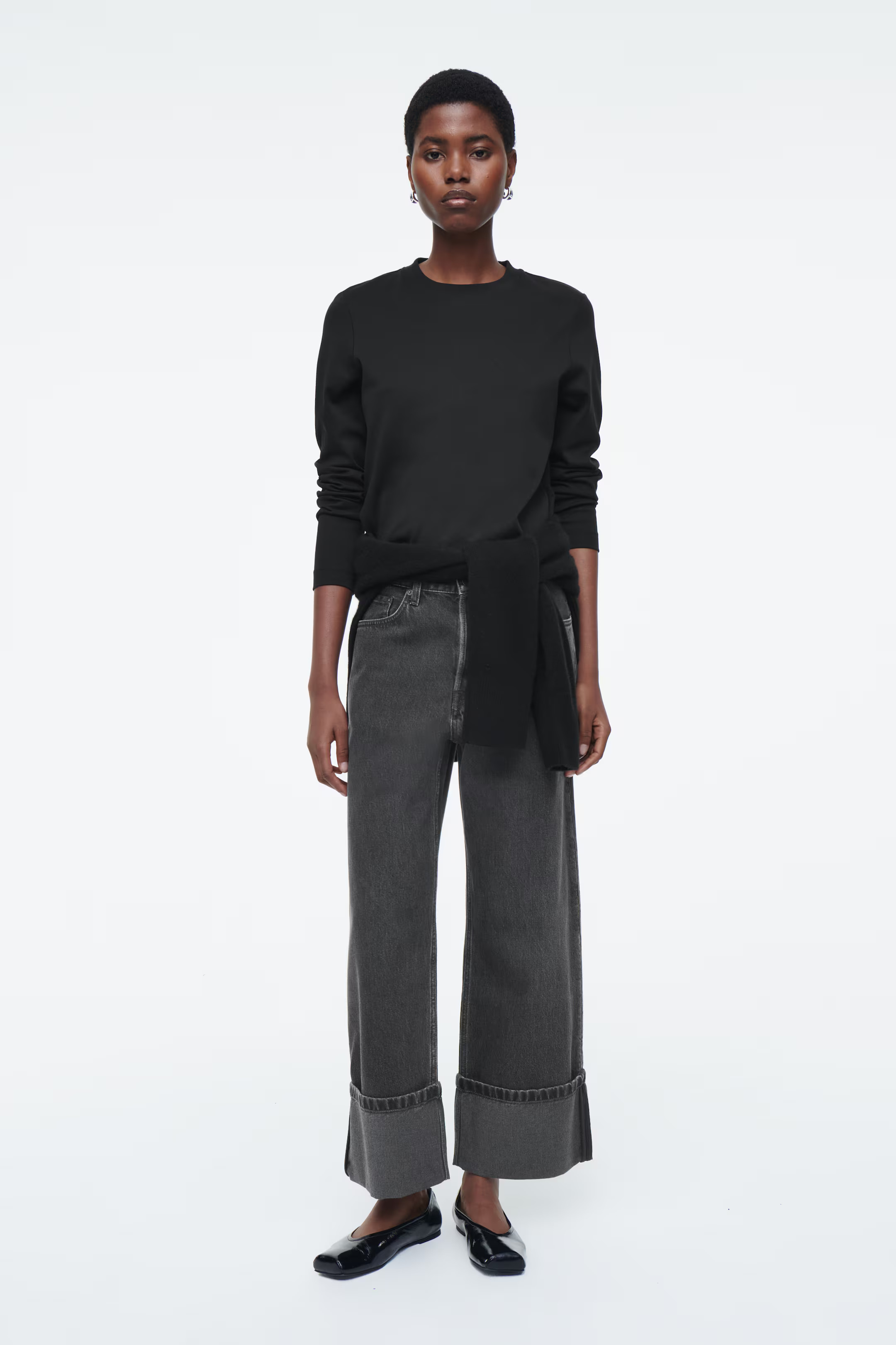 FACADE TURN-UP STRAIGHT-LEG JEANS | H&M (UK, MY, IN, SG, PH, TW, HK)