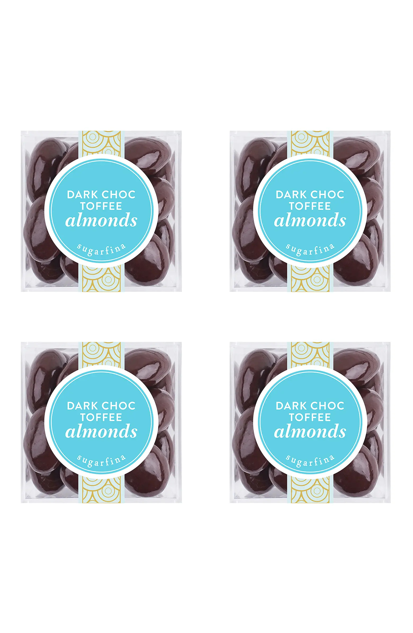 Set of 4 Dark Chocolate Toffee Almonds Candy Cubes | Nordstrom